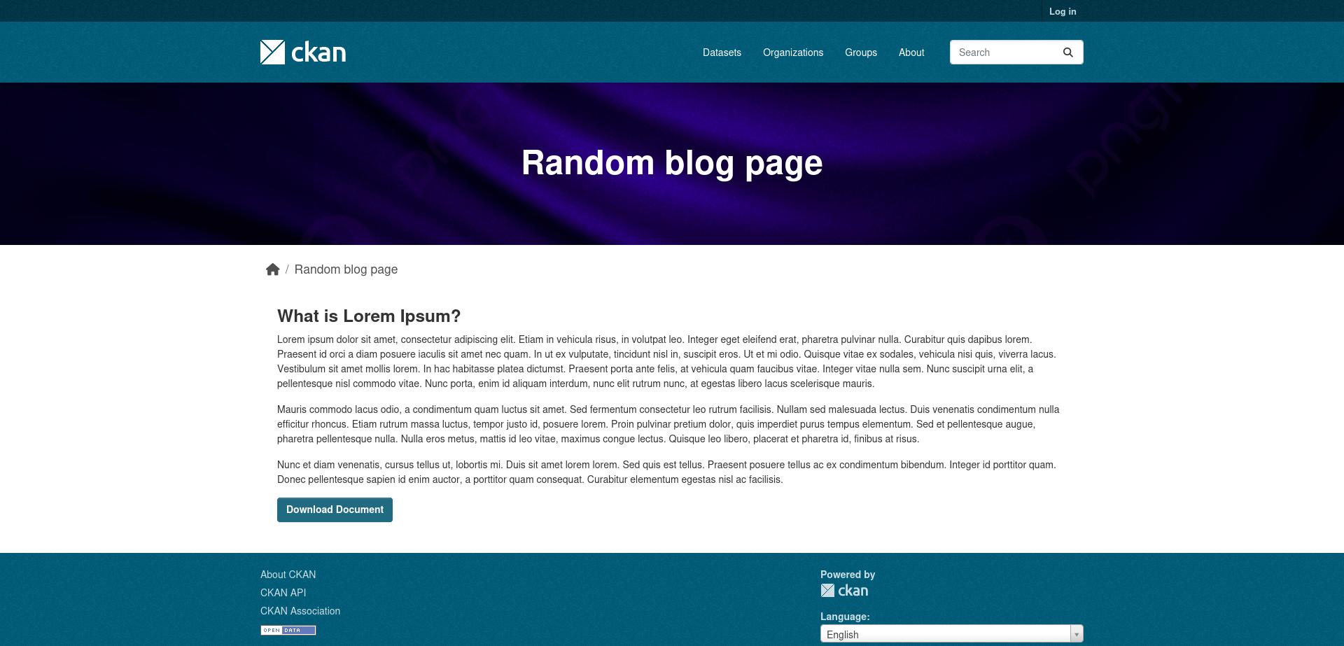 Blog modified page