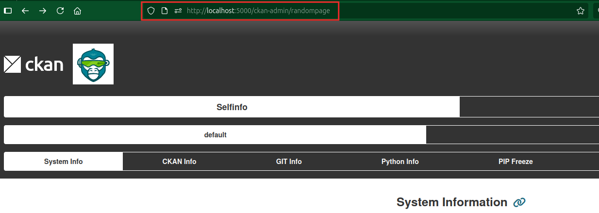 Modifeid Main Selfinfo URL